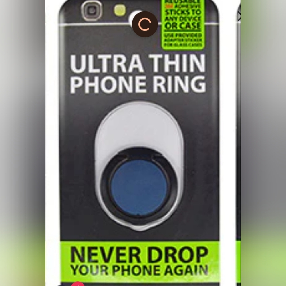 NEW Gadget Gear 3M Ultra Thin Phone Ring (Blue)